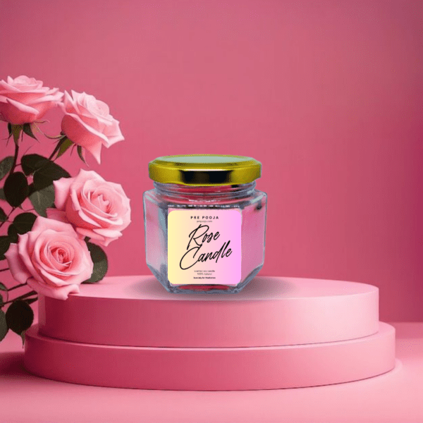 Romantic Rose Candle - Peony Scented Candle - Image 4