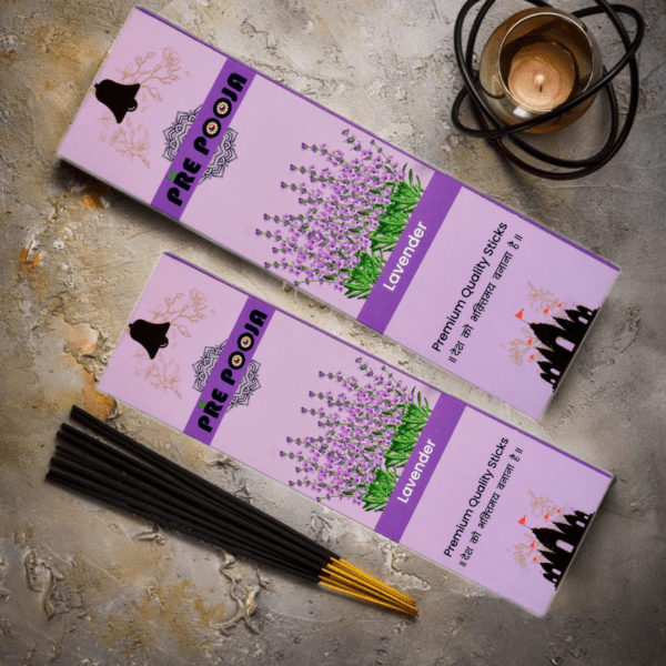 PrePooja Premium Lavender Natural Incense Sticks - Image 3